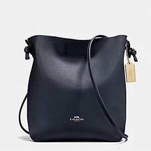 Coach Black Leather Derby Crossbody Bag F58661